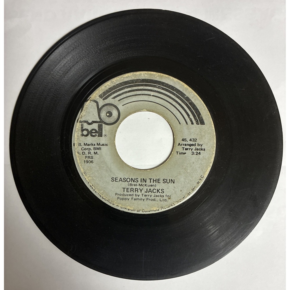 Terry Jacks Seasons In The Sun Put The Bone In Vinyl 1973 Bell 45RPM